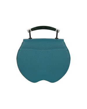 Embroidered Apple-shaped Bag with Jade Handle