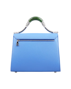 Sense of Ink Collection Leather Handbag with Jade Handle