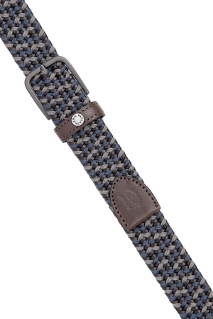 Leather Trimmed Woven Belt