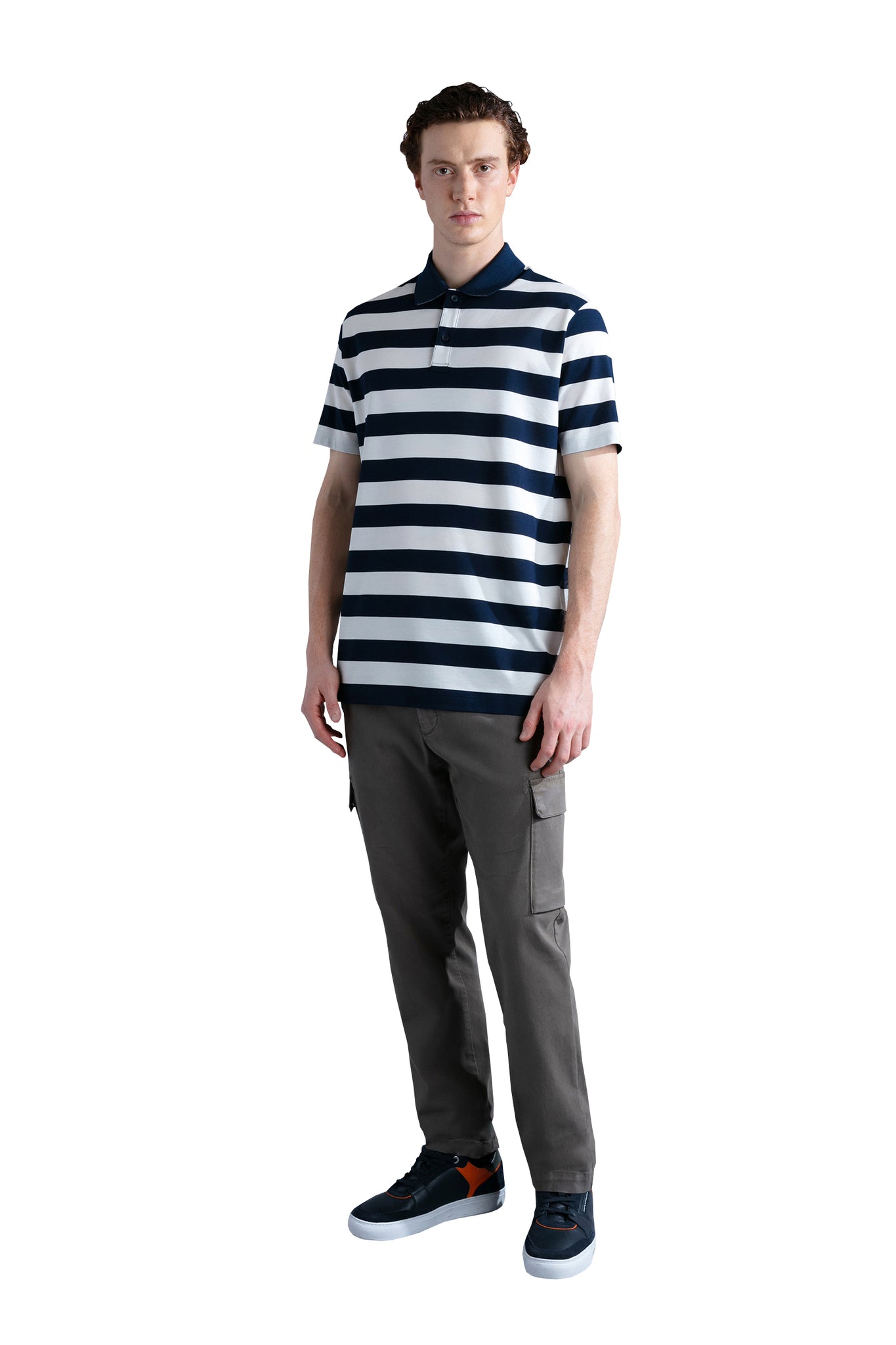 Allover Stripes Polo Shirt
